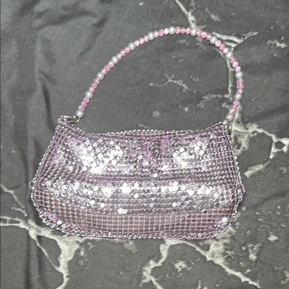 Elegant Pink Sequin Women's Bag
